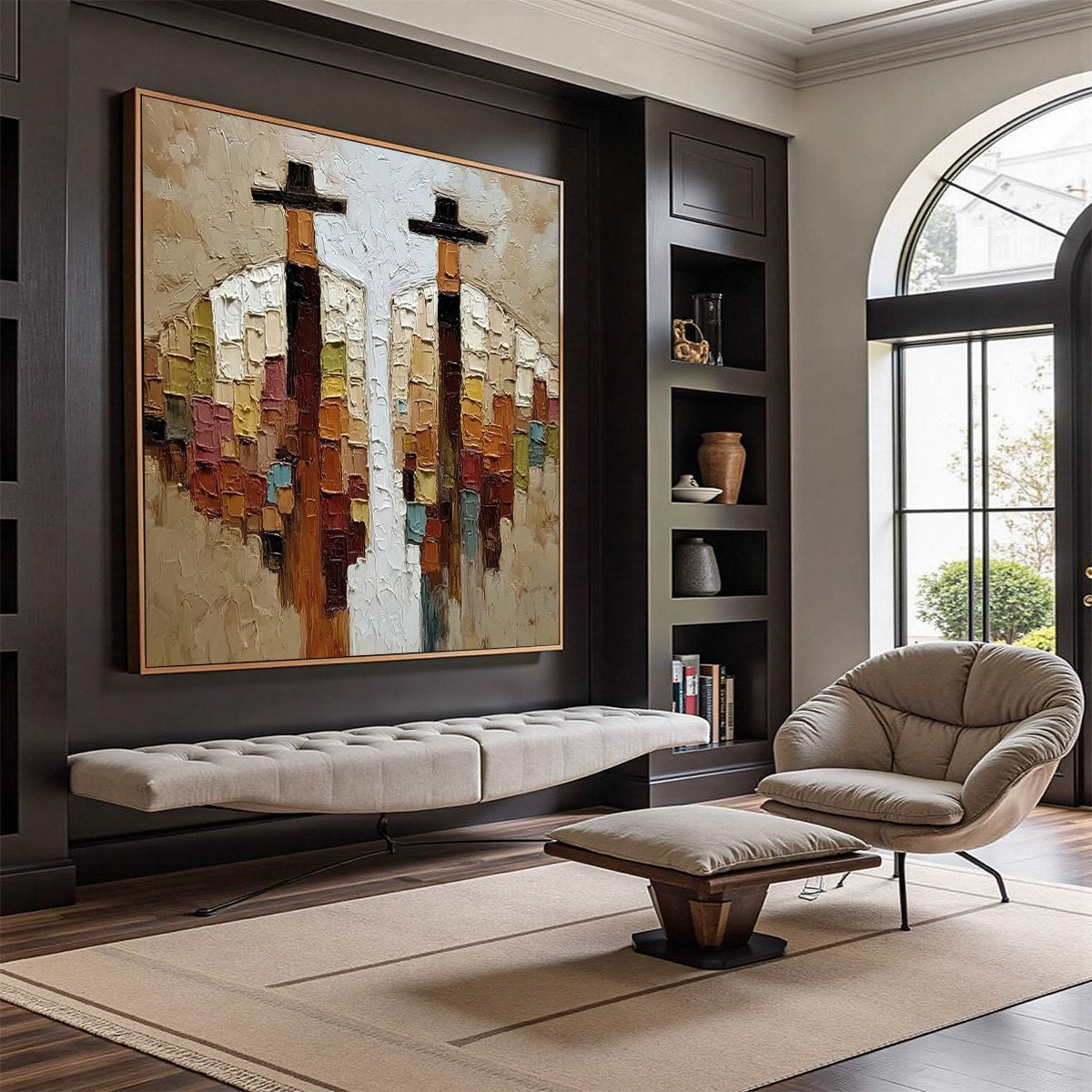 KINDRED SPIRITS: Textured Abstract Figurative Impasto Painting - Image 7