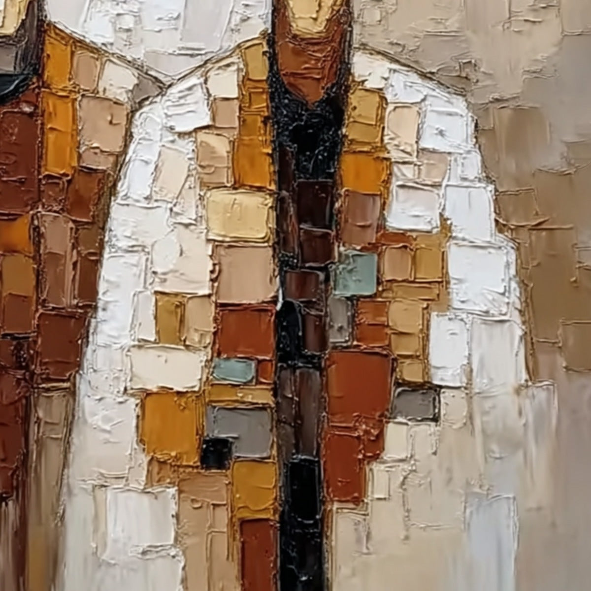 KINDRED SPIRITS: Textured Abstract Figurative Impasto Painting - Image 5