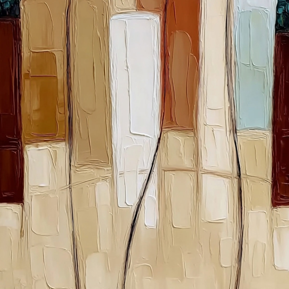 KINDRED SPIRITS: Textured Abstract Figurative Impasto Painting - Image 5