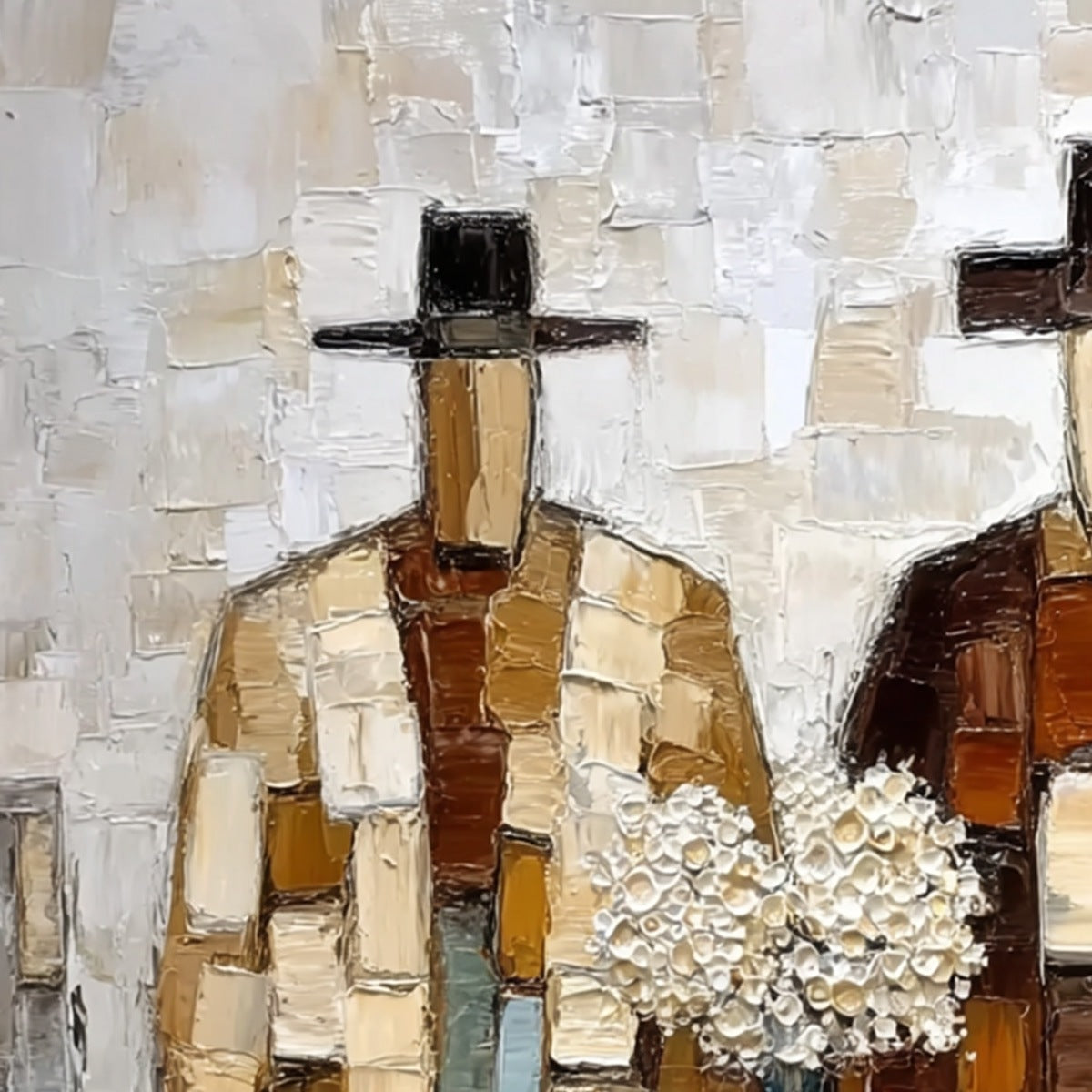 KINDRED SPIRITS: Textured Abstract Figurative Impasto Painting - Image 3