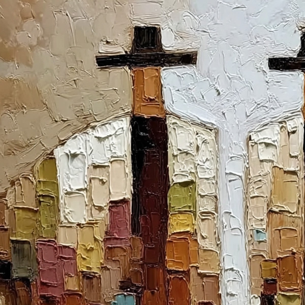 KINDRED SPIRITS: Textured Abstract Figurative Impasto Painting - Image 5