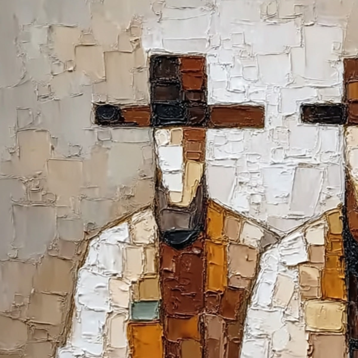 KINDRED SPIRITS: Textured Abstract Figurative Impasto Painting - Image 3