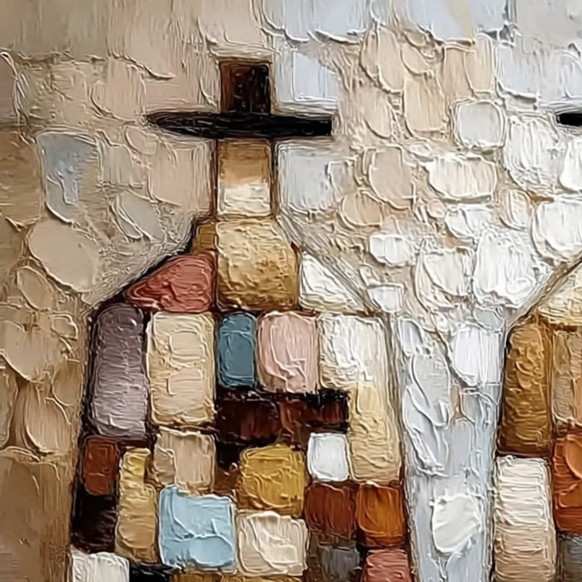 KINDRED SPIRITS: Textured Impasto Figurative Portrait Oil Painting - Image 3
