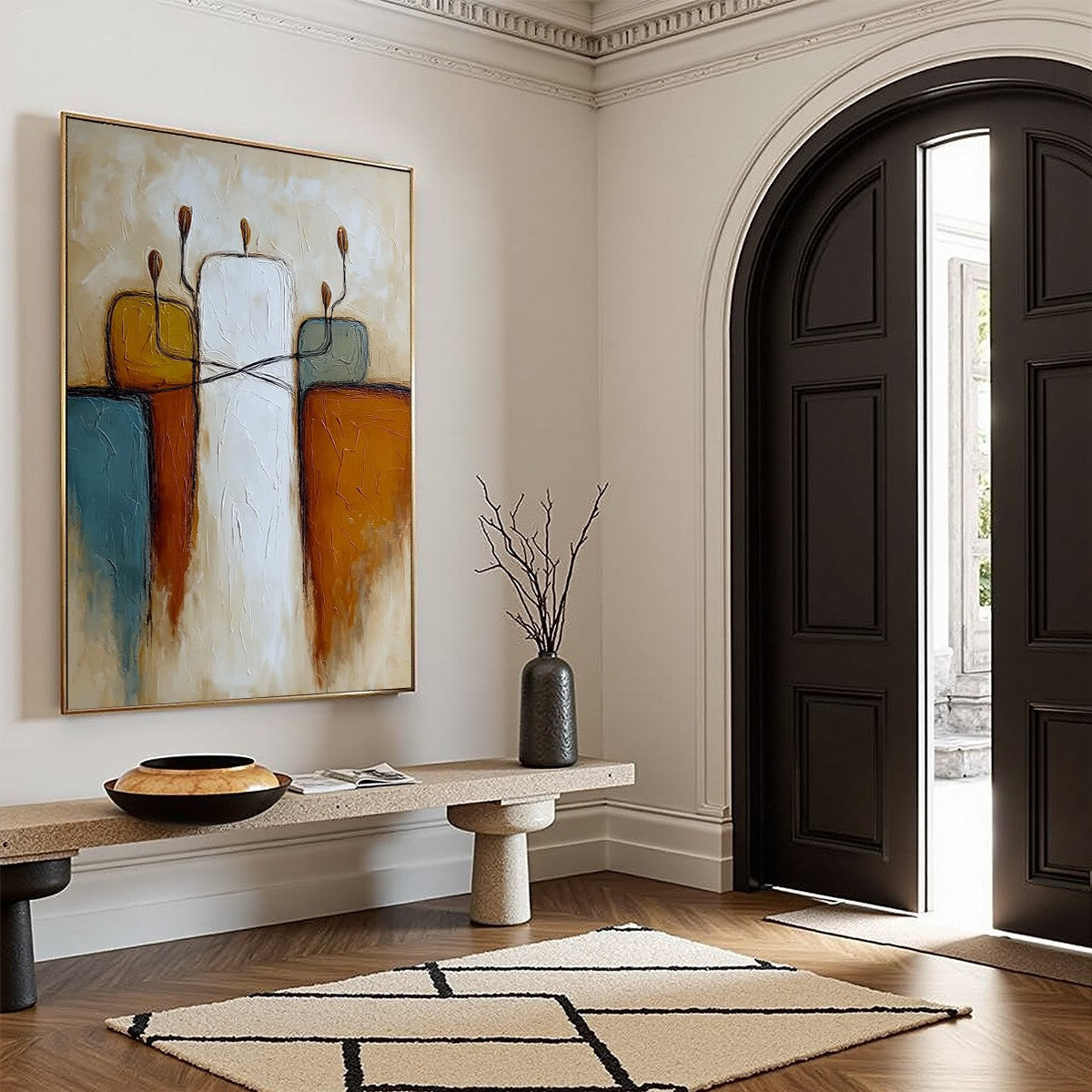 KINDRED: Textured Abstract Figurative Painting of Unity - Image 8