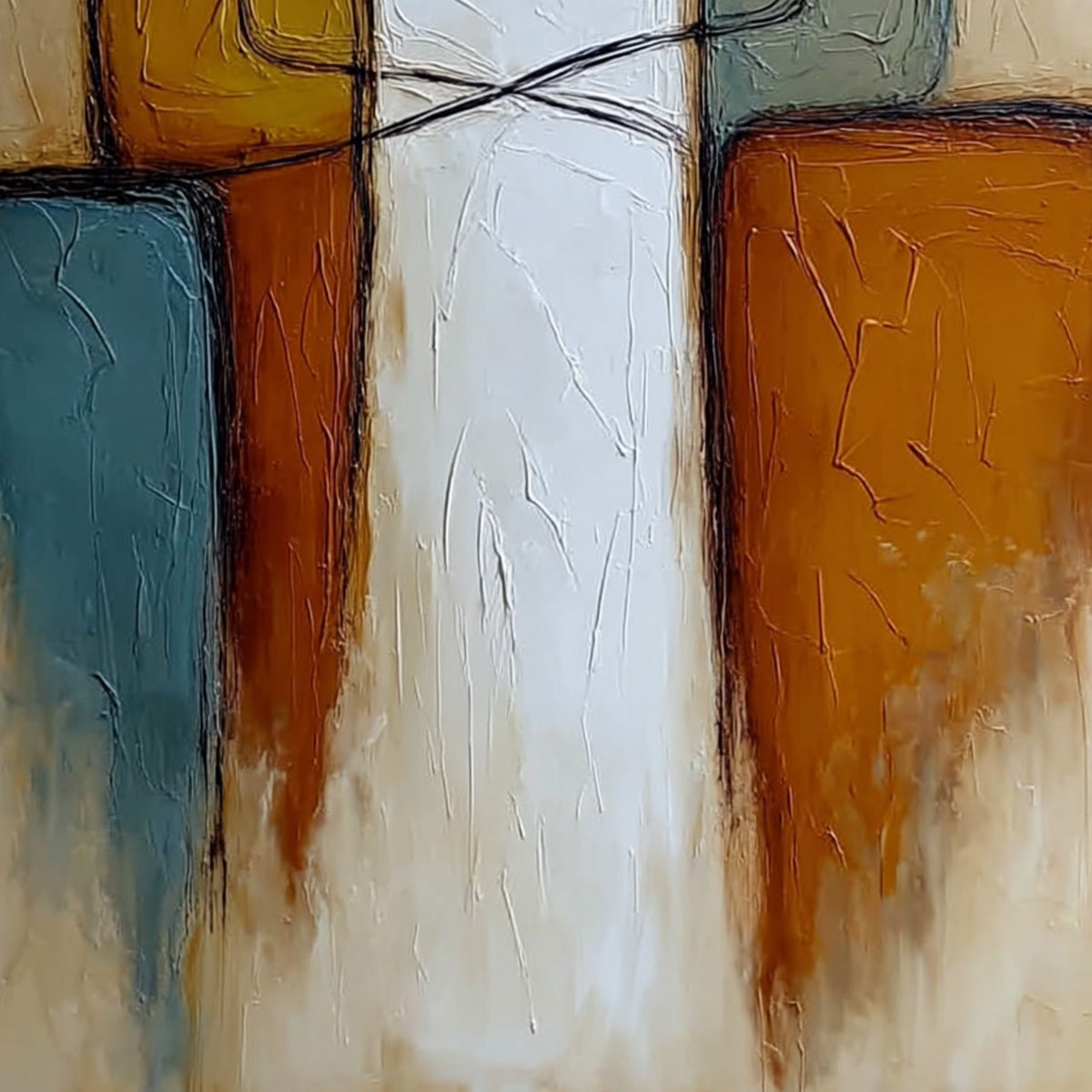 KINDRED: Textured Abstract Figurative Painting of Unity - Image 5