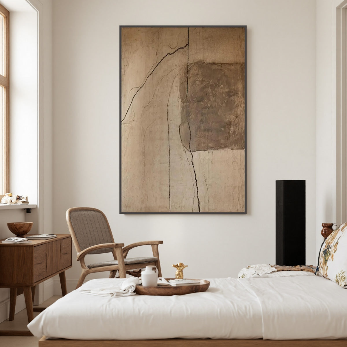 KINTSUGI TRACE: Large Wabi Sabi Textured Abstract Wall Art - Image 6