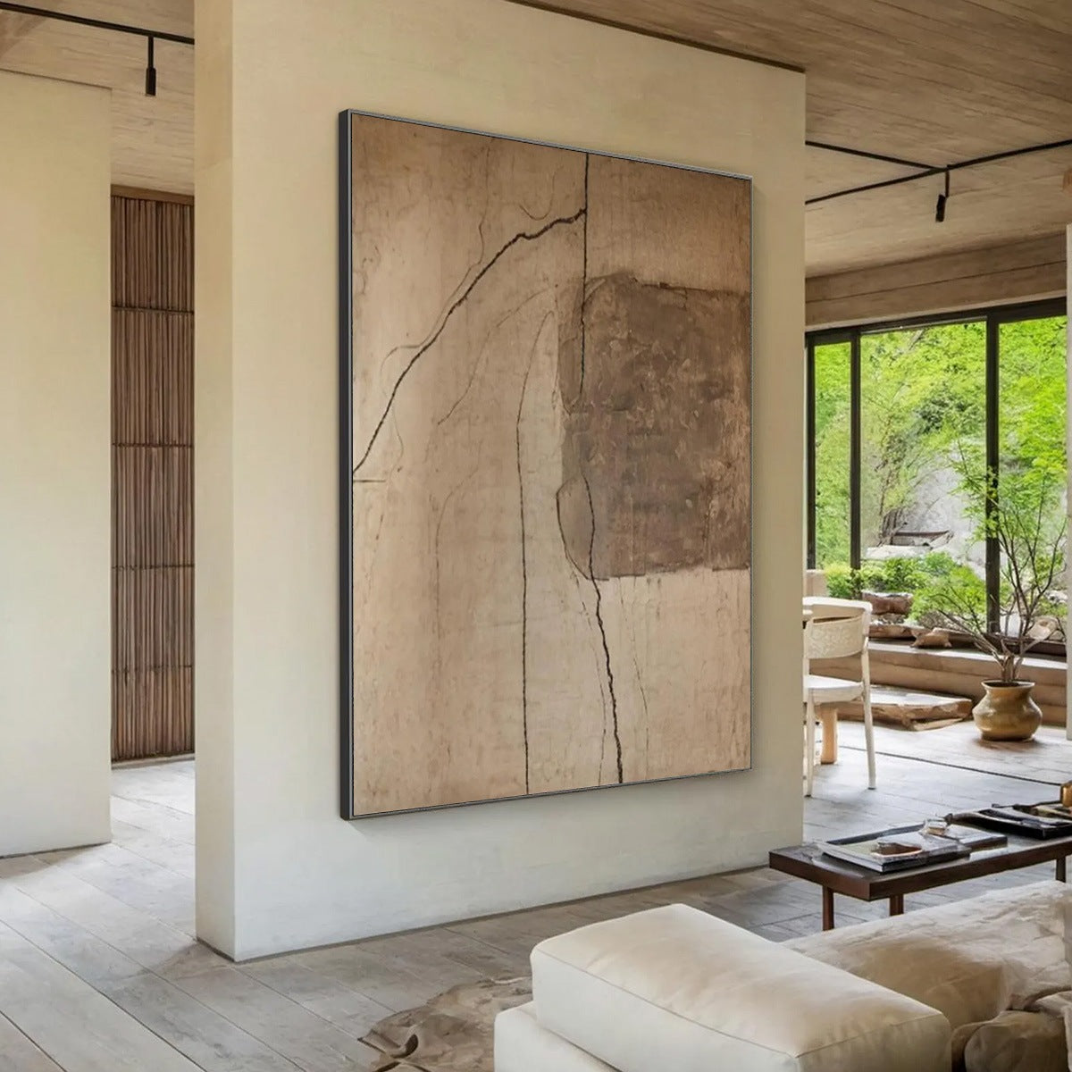 KINTSUGI TRACE: Large Wabi Sabi Textured Abstract Wall Art - Image 7