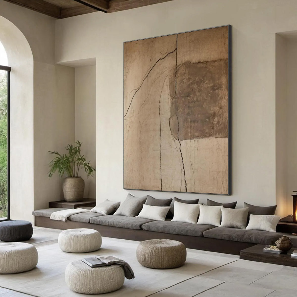 KINTSUGI TRACE: Large Wabi Sabi Textured Abstract Wall Art - Image 8