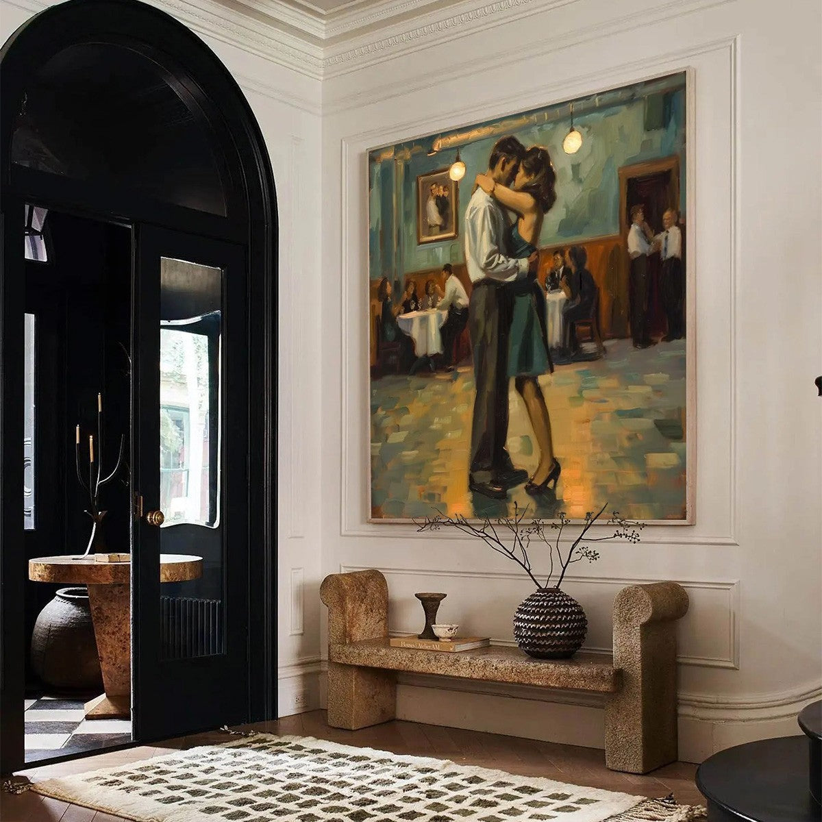 LAST DANCE: Romantic Figurative Oil Painting of Couple Dancing - Image 4