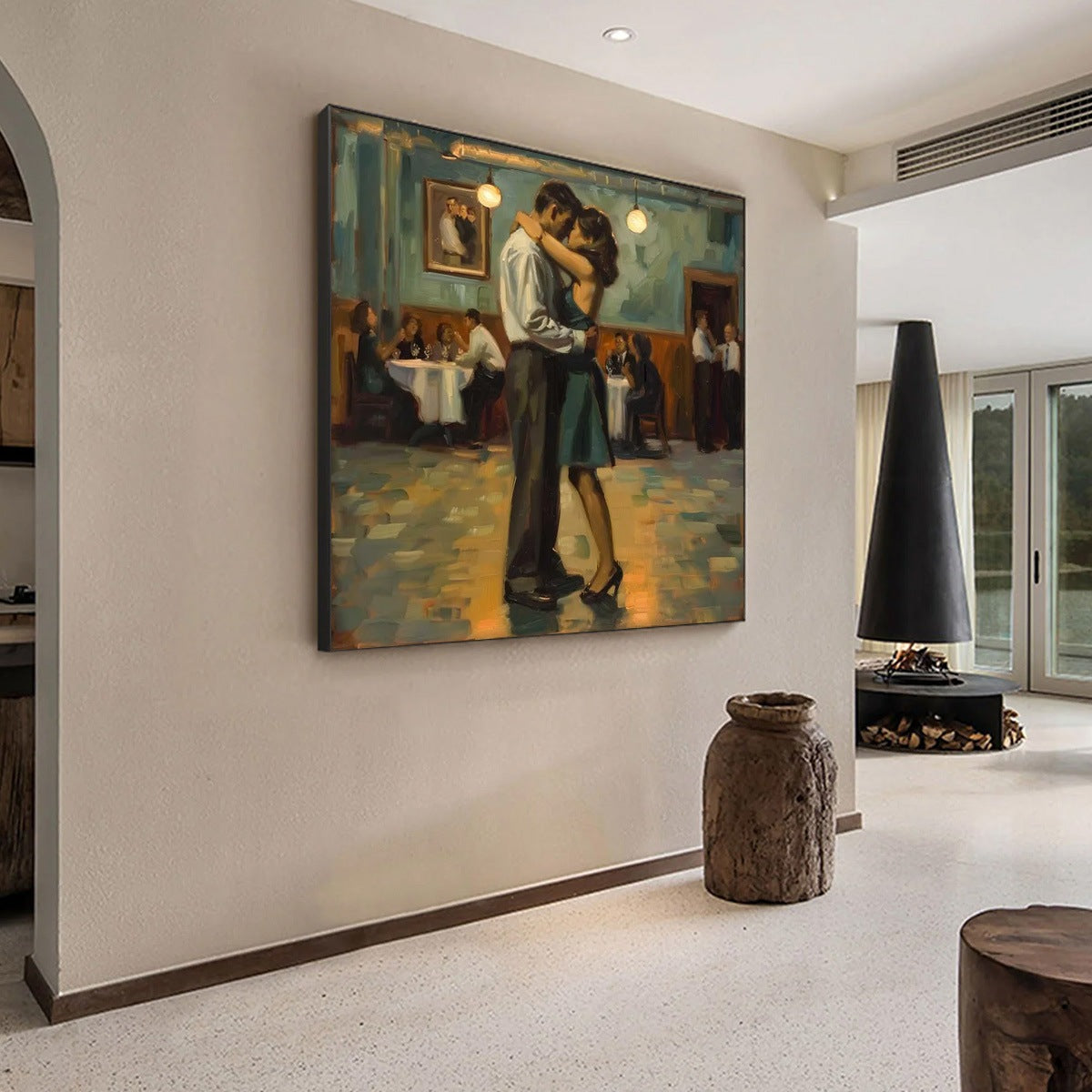 LAST DANCE: Romantic Figurative Oil Painting of Couple Dancing - Image 7