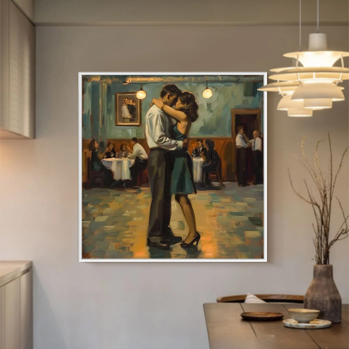 LAST DANCE: Romantic Figurative Oil Painting of Couple Dancing - Image 2