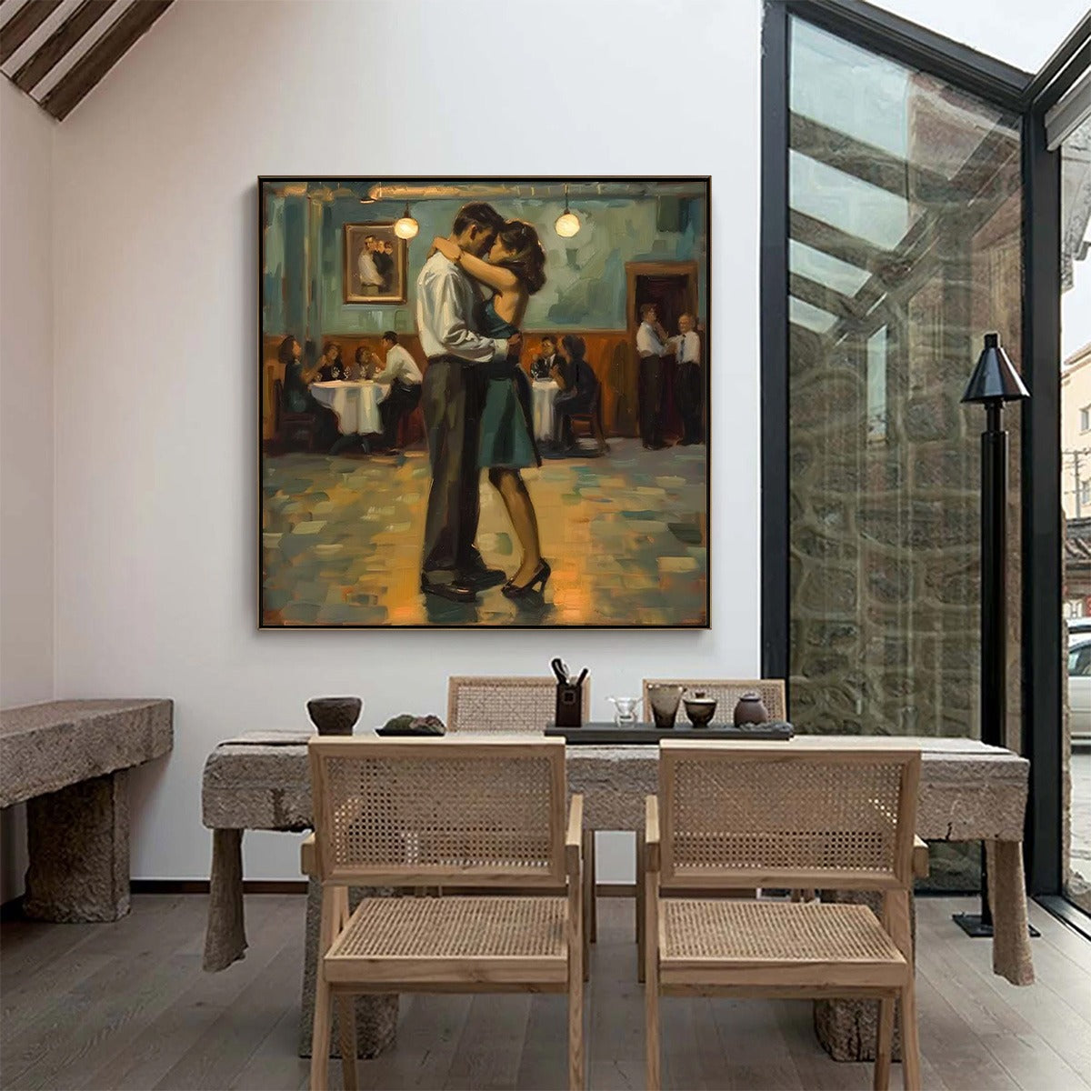 LAST DANCE: Romantic Figurative Oil Painting of Couple Dancing - Image 8