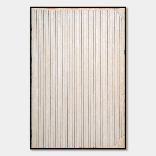 LINEAR CALM: Textured Minimalist Abstract Line Art Painting