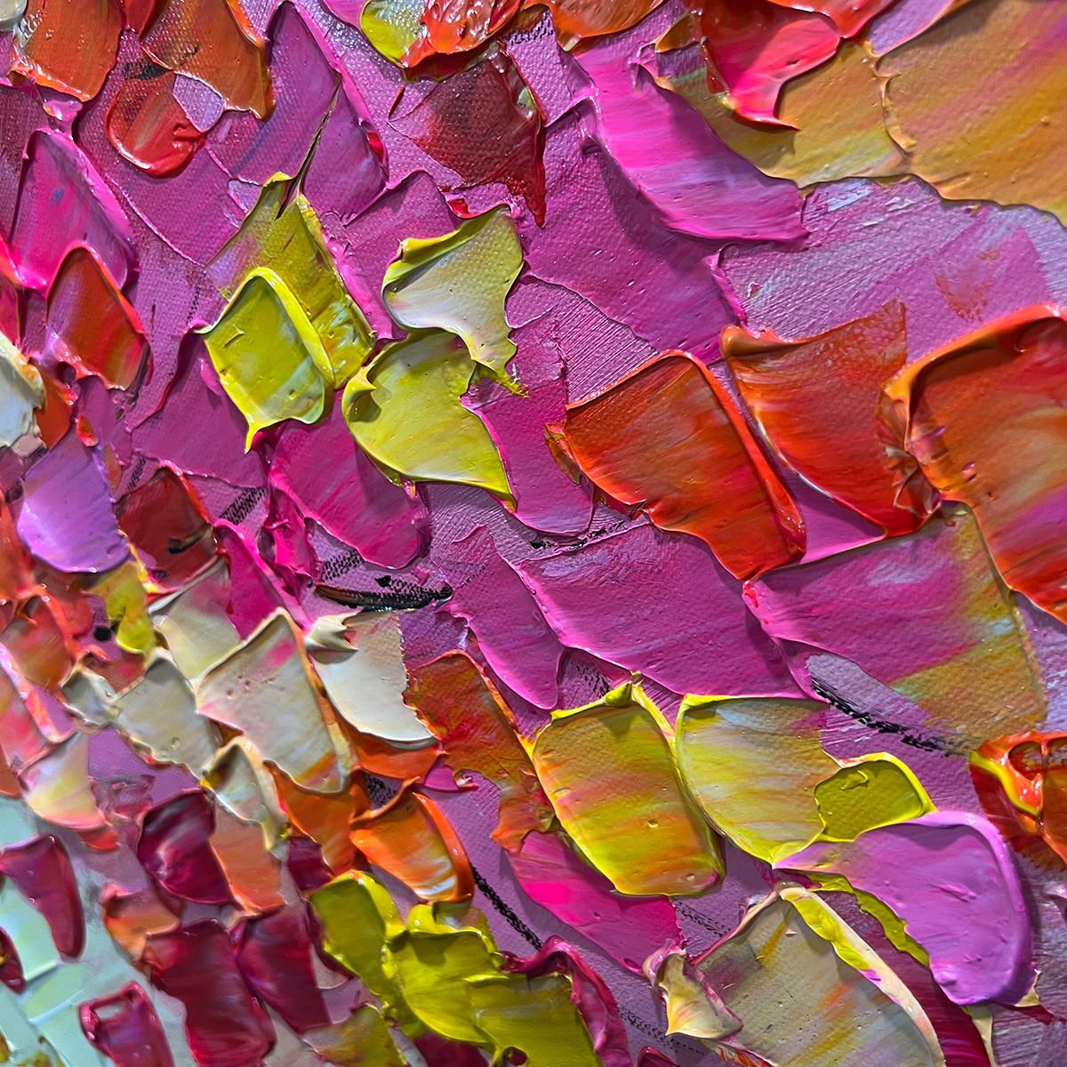 LIVING RAINBOW: Textured Impasto Tree of Life Oil Painting - Image 3