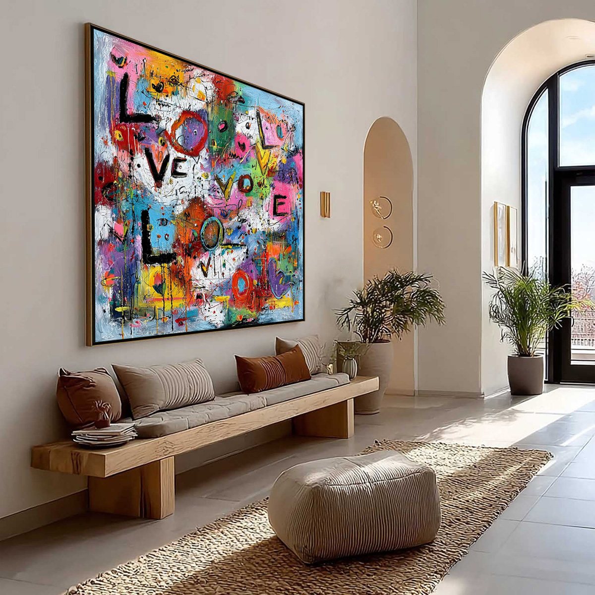 LOVE EXPLOSION: Colorful Abstract Graffiti Style Love Painting - Image 7
