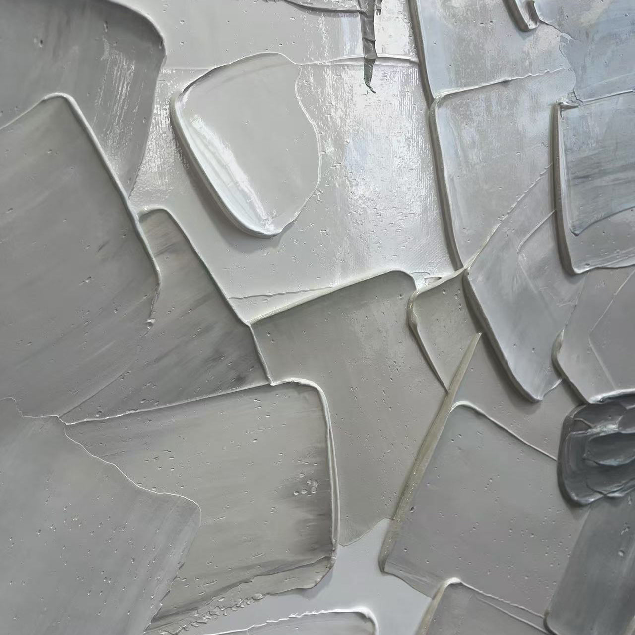 LAYERED HARMONY: Textured Abstract Oil Painting - Image 3