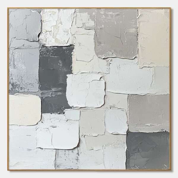 LAYERED HARMONY: Textured Abstract Oil Painting