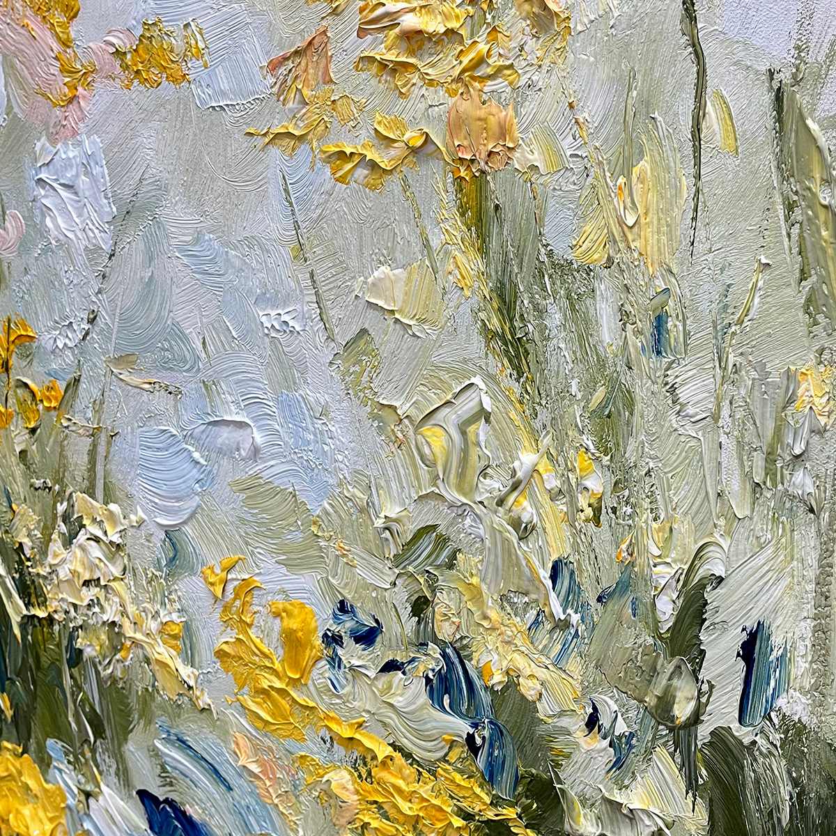 MEADOW'S WHISPER: Impressionist Wildflower Meadow Painting Diptych - Image 3
