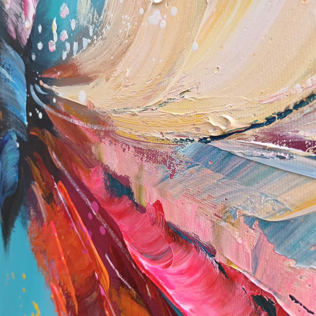 Ready to Ship | Metamorphosis | 28''x56'' | 70x140cm | Gold Frame - Image 4