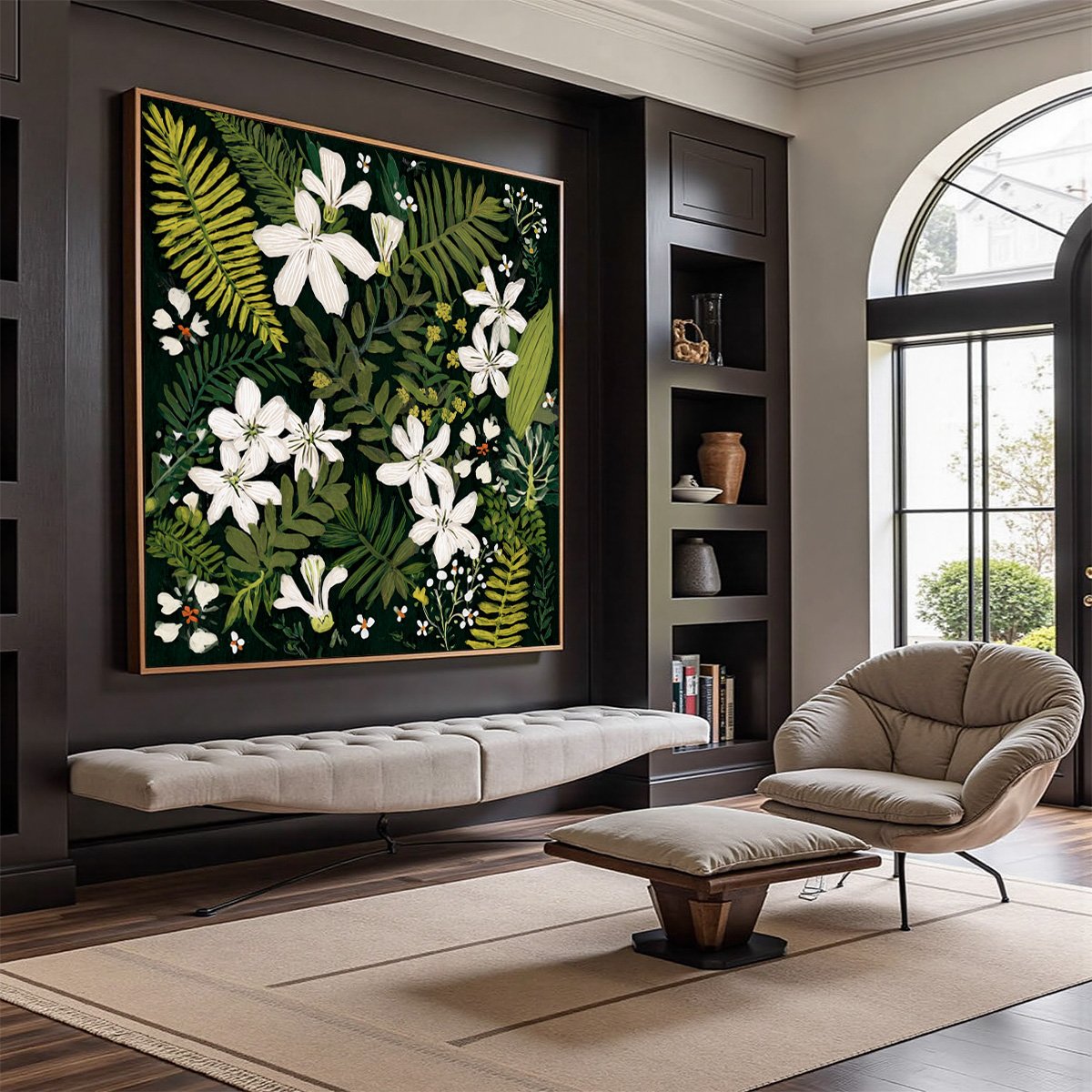 MIDNIGHT GARDEN: Dark Botanical Floral Painting - Image 7