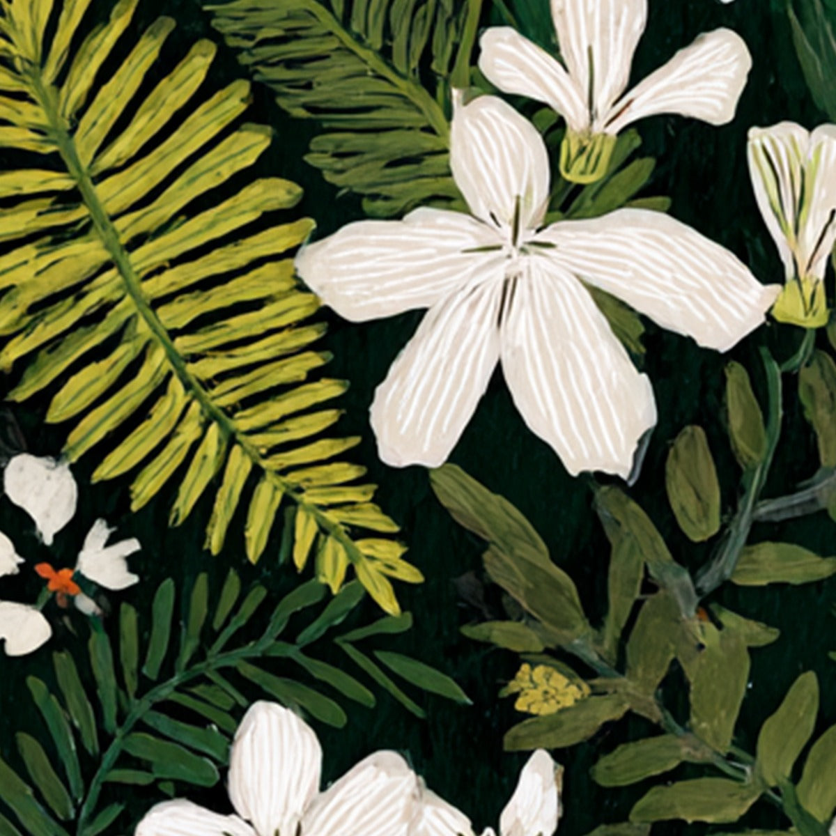 MIDNIGHT GARDEN: Dark Botanical Floral Painting - Image 5