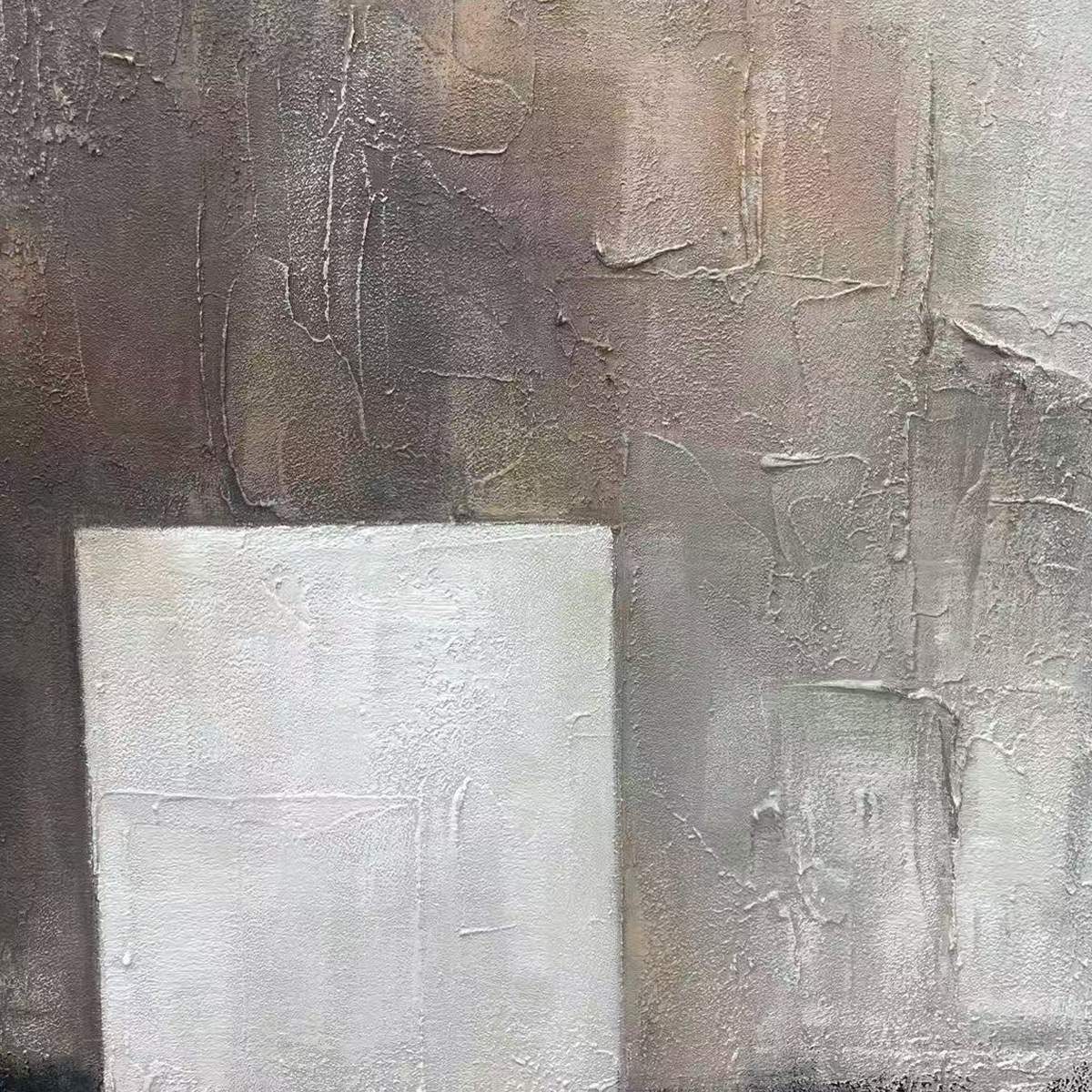 MINIMALIST DOORWAY: Textured Abstract Painting, Vertical Wall Art - Image 3