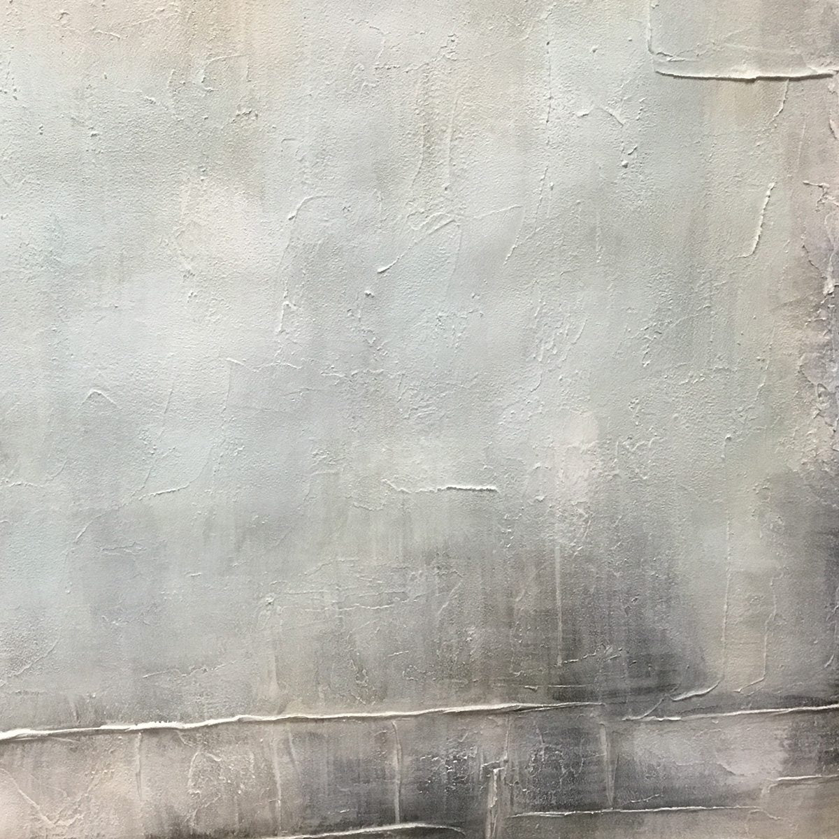 MISTY MORNING: Textured Minimalist Abstract Oil Painting - Image 5
