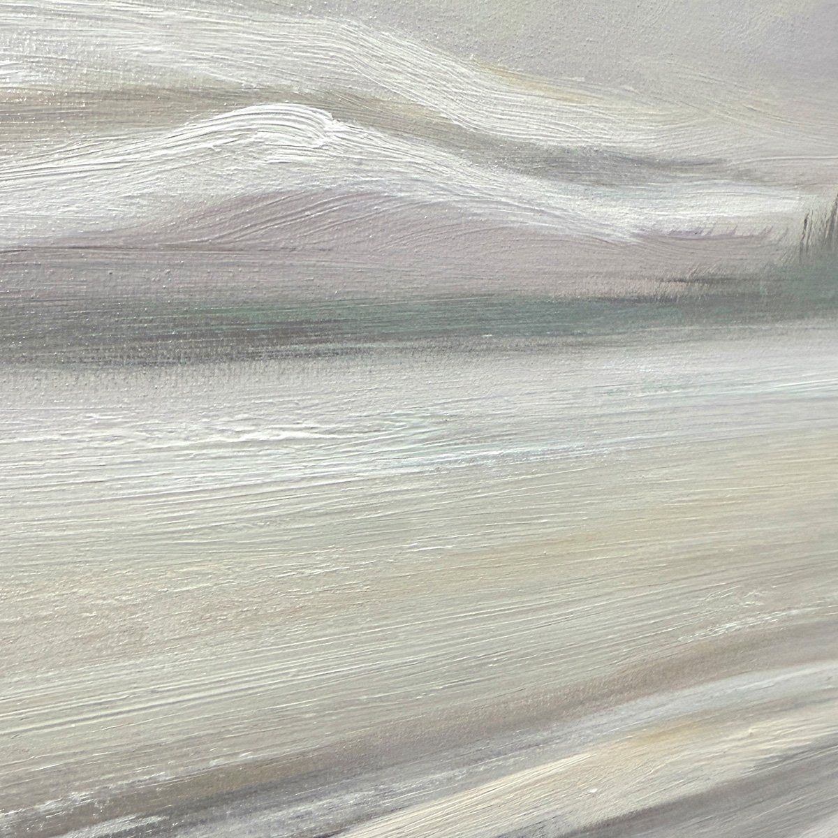MISTY MOUNTAIN LAKE PANORAMIC: Landscape Painting, Panoramic Wall Art - Image 3