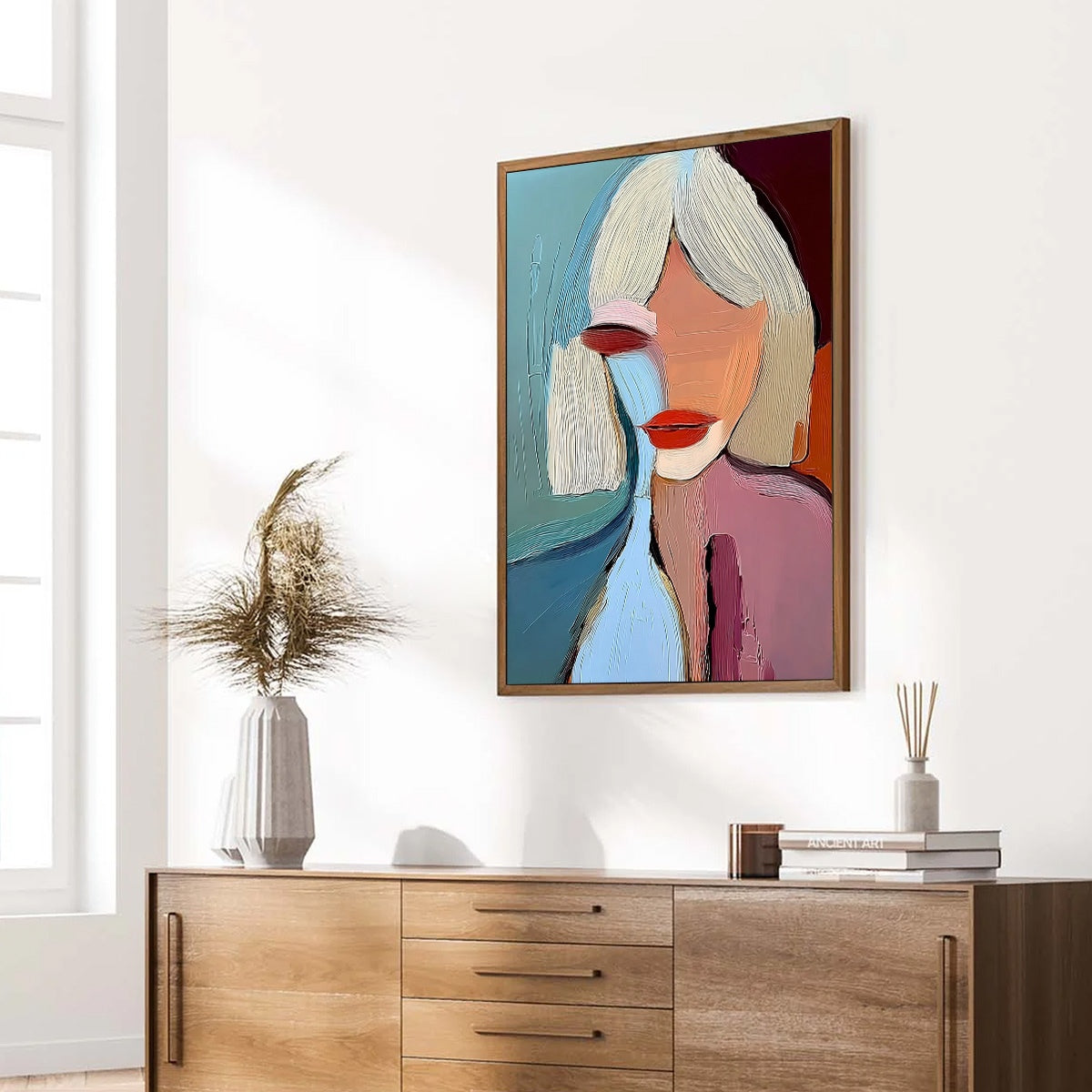 MOMENT IN COLOR: Abstract Textured Portrait Painting of a Woman - Image 8