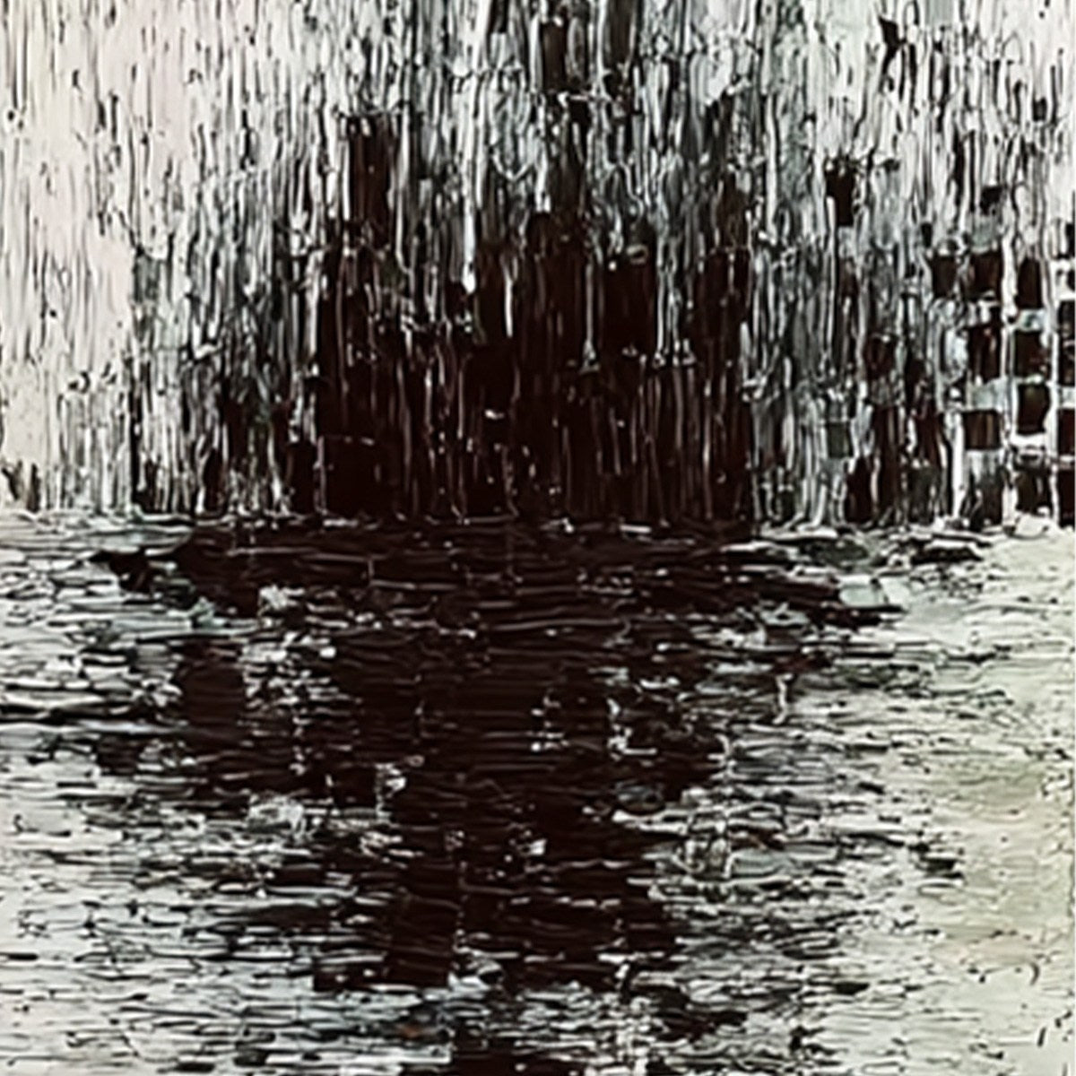 MONOCHROME METAMORPHOSIS: Wabi Sabi Textured Abstract Triptych - Image 5