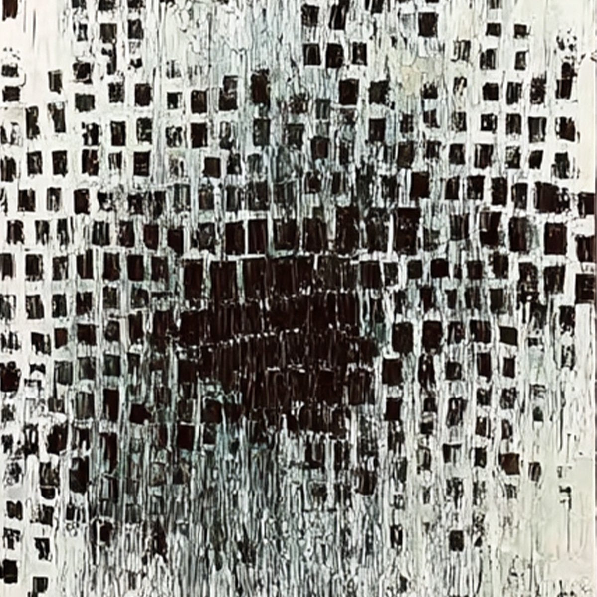 MONOCHROME METAMORPHOSIS: Wabi Sabi Textured Abstract Triptych - Image 3