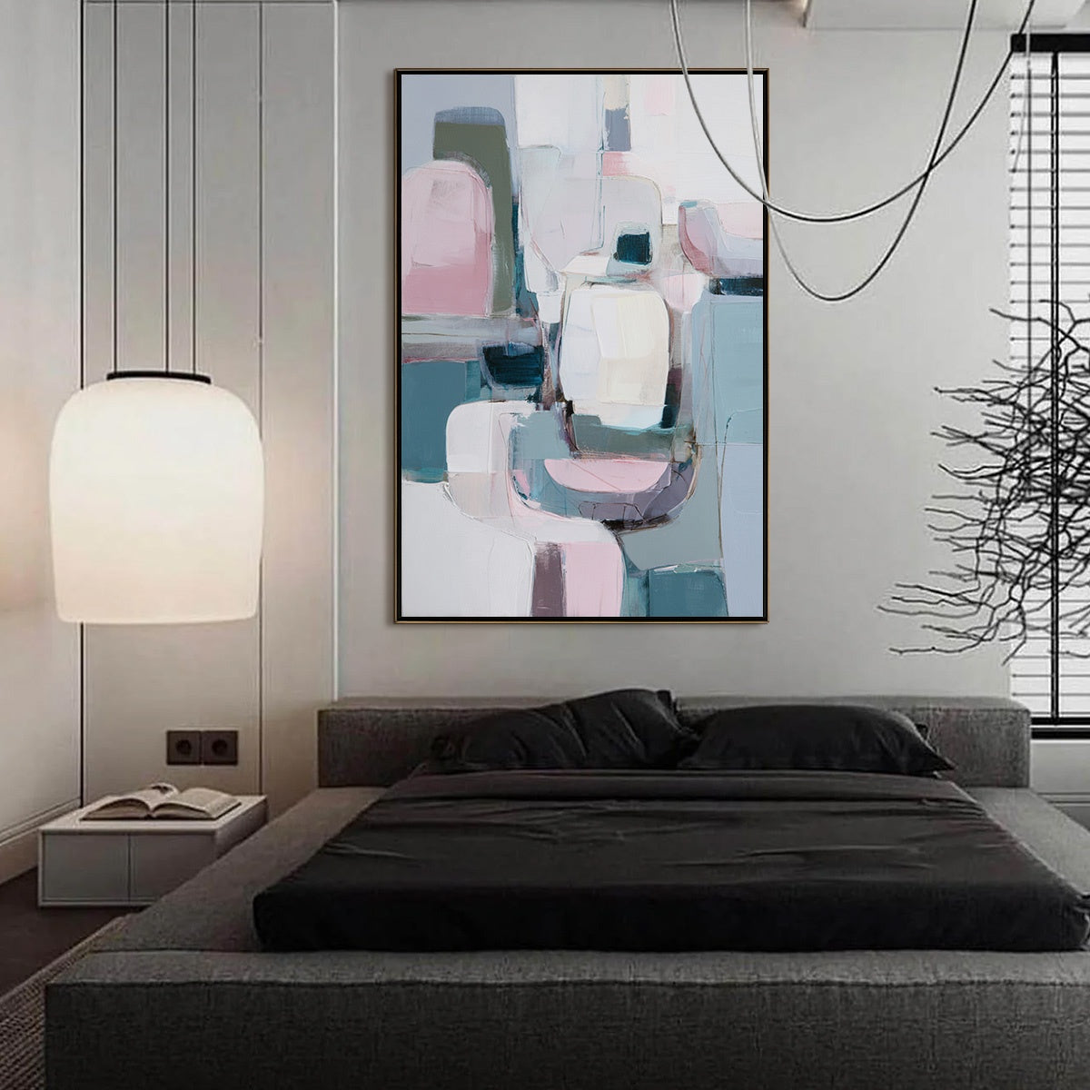 MORNING BLUSH: Soft Contemporary Abstract Block Painting - Image 6