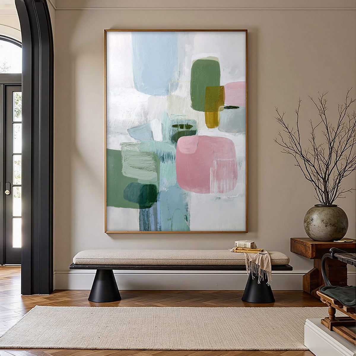 MORNING BLUSH: Soft Pastel Abstract Wall Art - Image 2