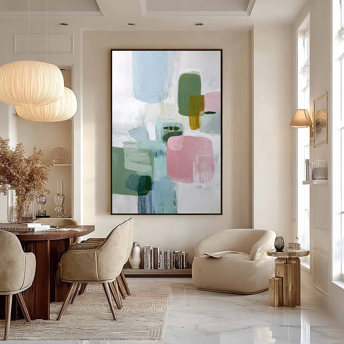 MORNING BLUSH: Soft Pastel Abstract Wall Art - Image 4