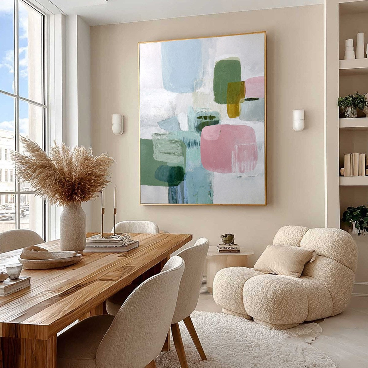 MORNING BLUSH: Soft Pastel Abstract Wall Art - Image 5