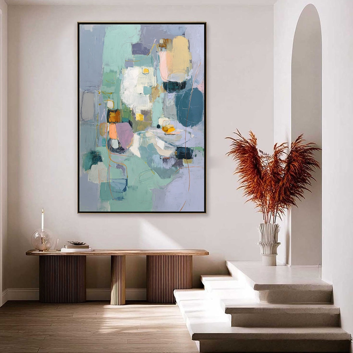 MORNING CHORUS: Colorful Modern Abstract Composition Painting - Image 7