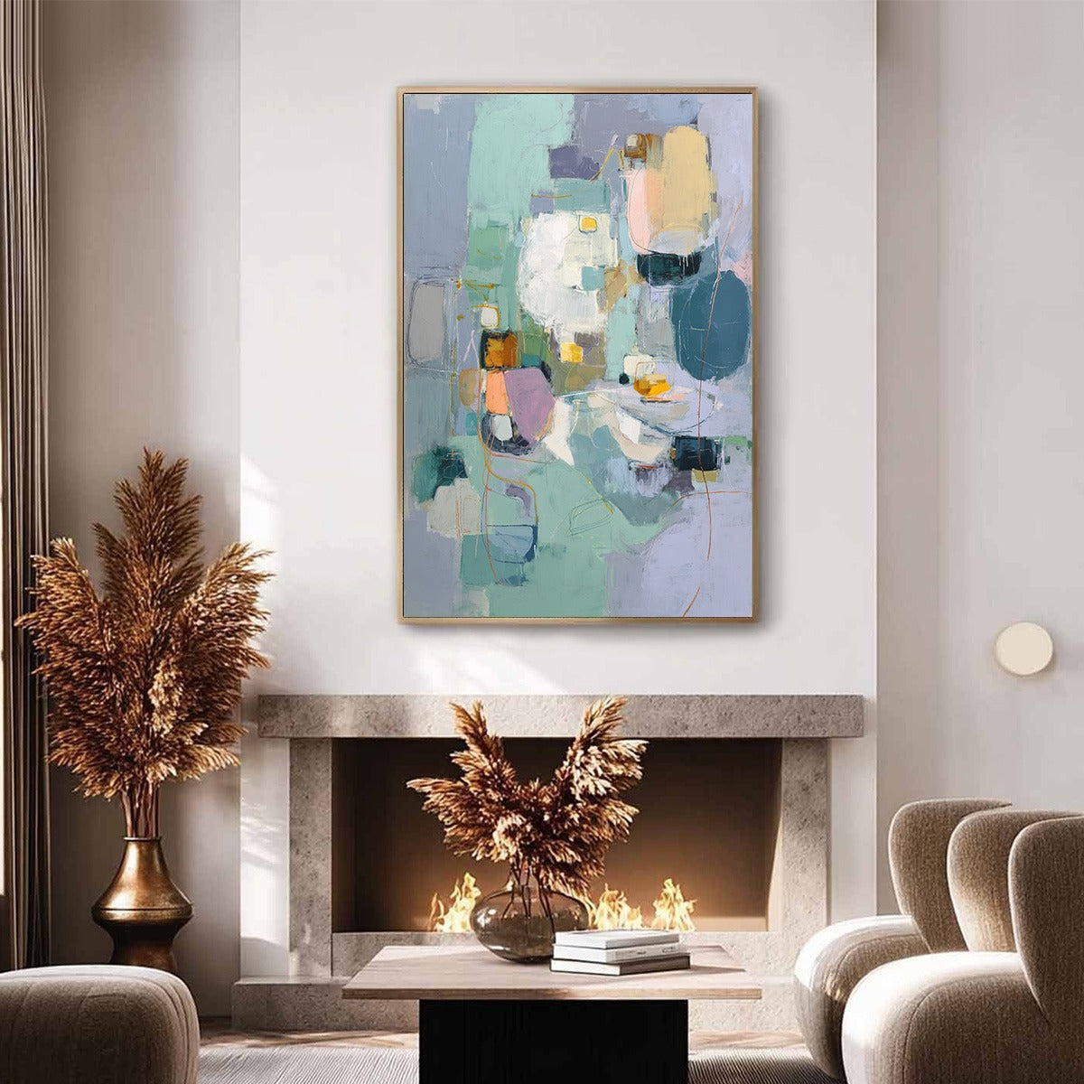 MORNING CHORUS: Colorful Modern Abstract Composition Painting - Image 4