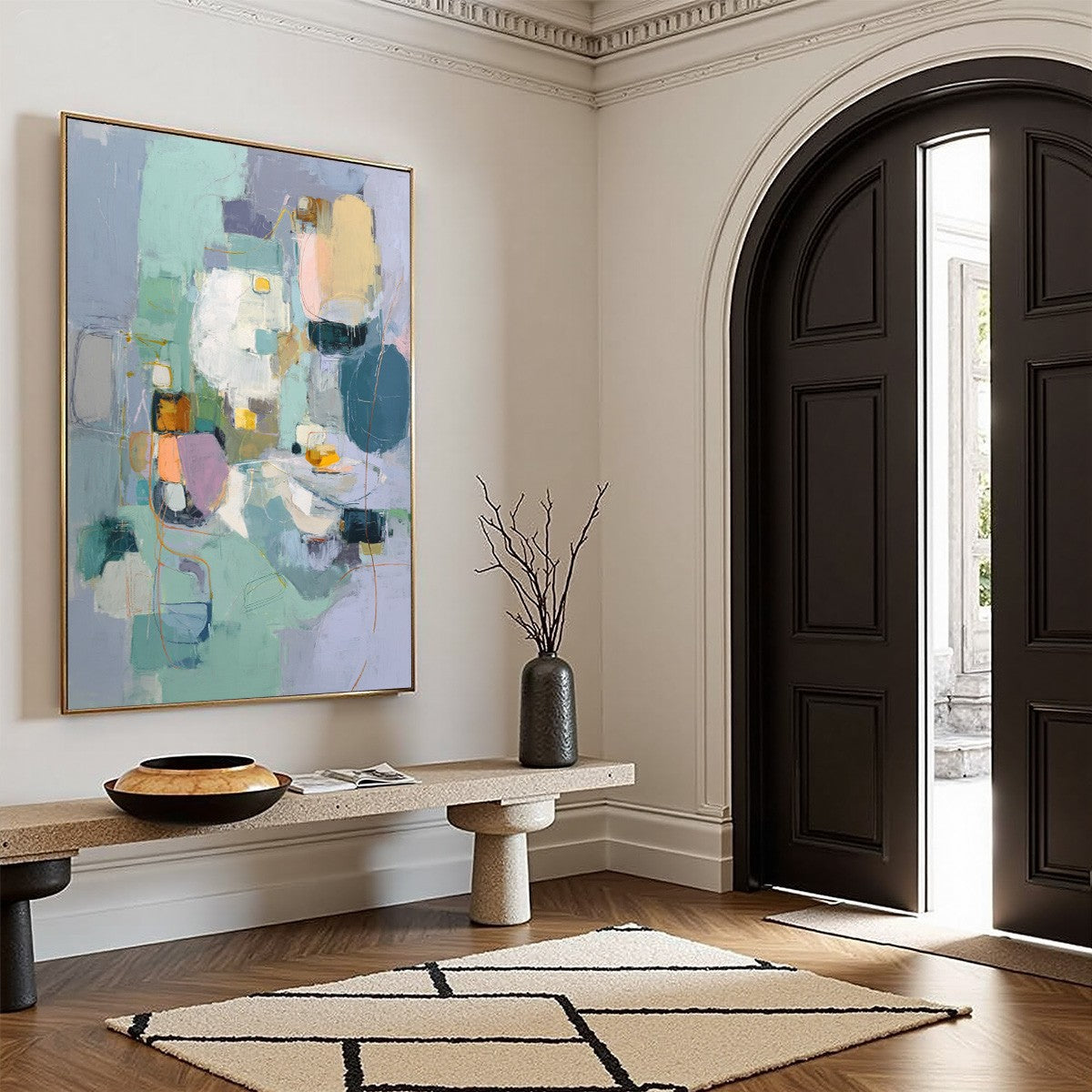 MORNING CHORUS: Colorful Modern Abstract Composition Painting - Image 8