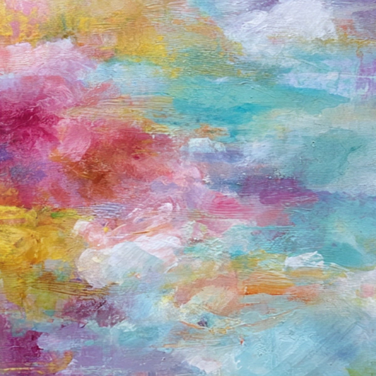 MORNING RAPTURE: Colorful Abstract Cloudscape Painting Set of 2 - Image 5
