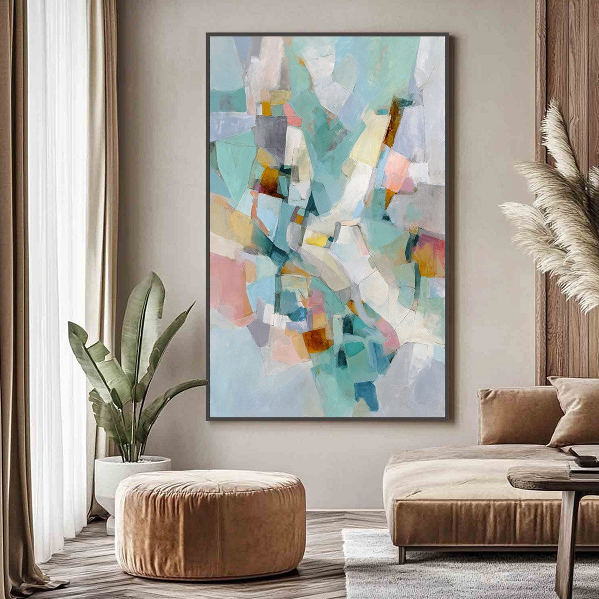 MOSAIC DREAM: Colorful Modern Abstract Geometric Painting - Image 2