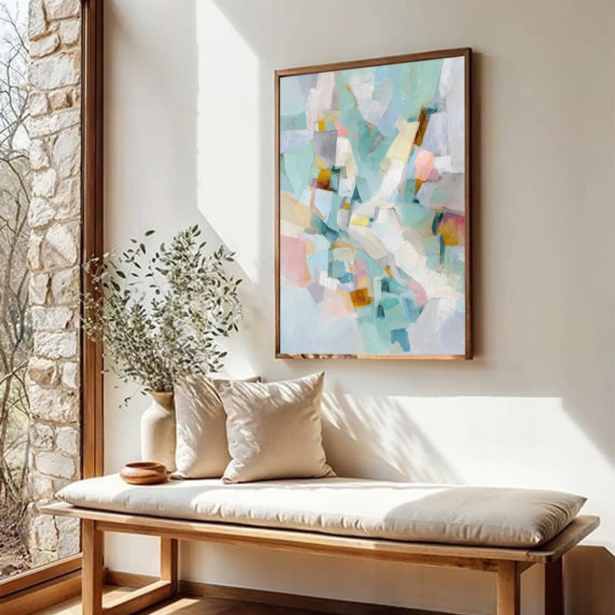 MOSAIC DREAM: Colorful Modern Abstract Geometric Painting - Image 7
