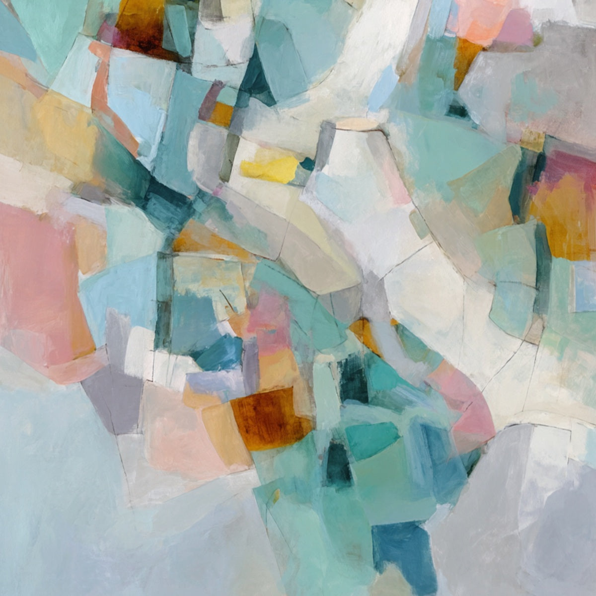MOSAIC DREAM: Colorful Modern Abstract Geometric Painting - Image 5