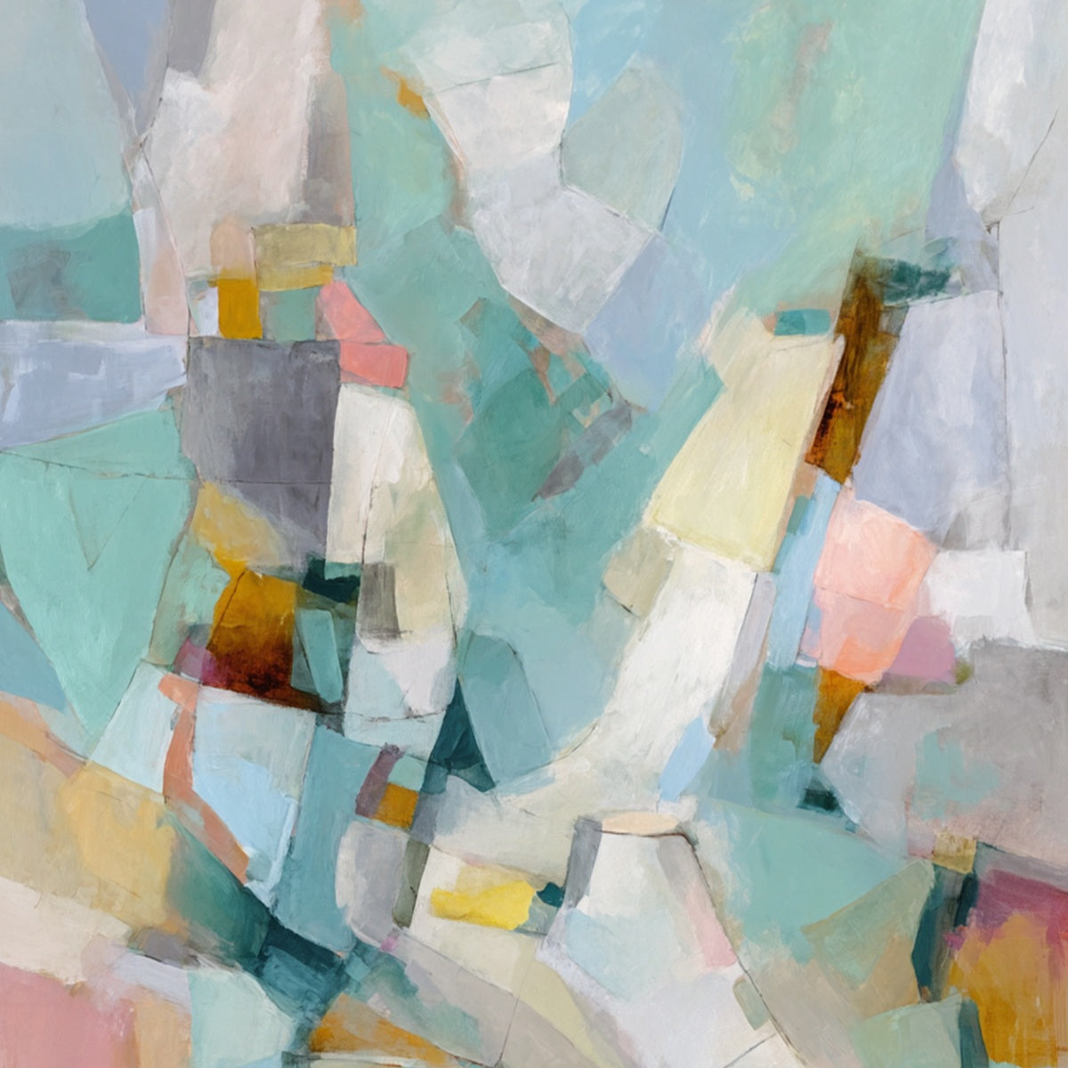 MOSAIC DREAM: Colorful Modern Abstract Geometric Painting - Image 3
