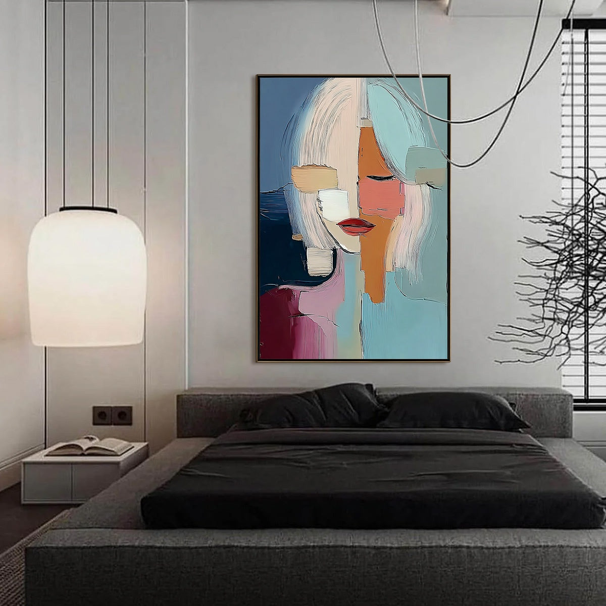 MOSAIC OF THOUGHTS: Abstract Textured Portrait Wall Art for Modern Decor - Image 6
