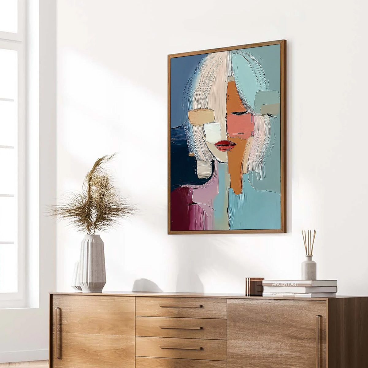 MOSAIC OF THOUGHTS: Abstract Textured Portrait Wall Art for Modern Decor - Image 8