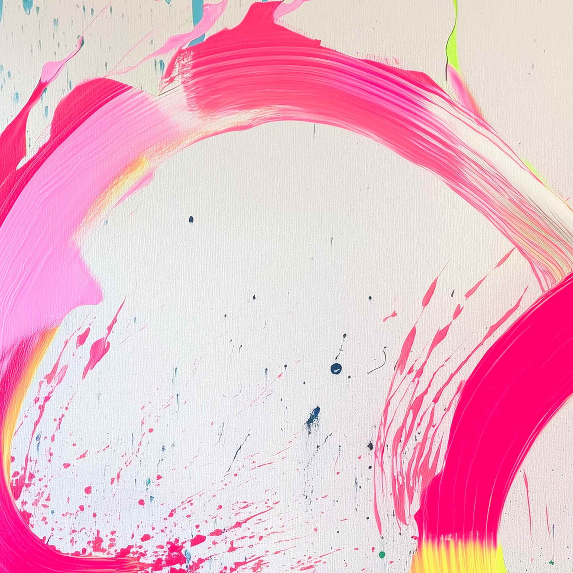 NEON BLOOM: Vibrant Abstract Acrylic Painting - Image 6