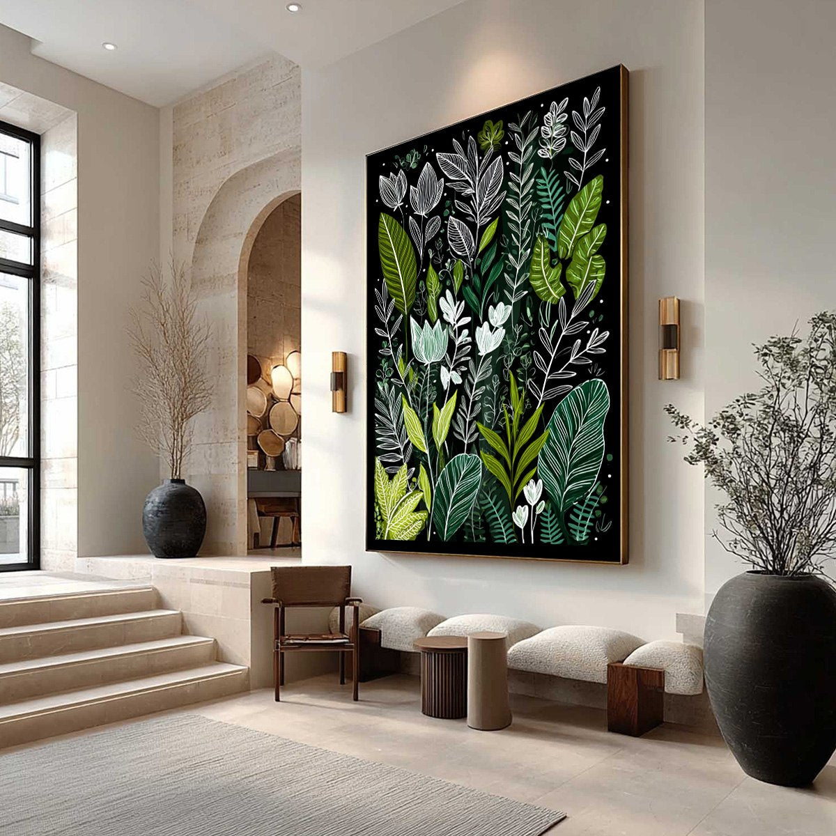 NOCTURNAL GARDEN: Modern Graphic Botanical Illustration Art - Image 7