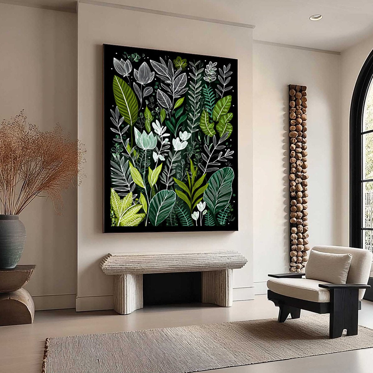 NOCTURNAL GARDEN: Modern Graphic Botanical Illustration Art - Image 8