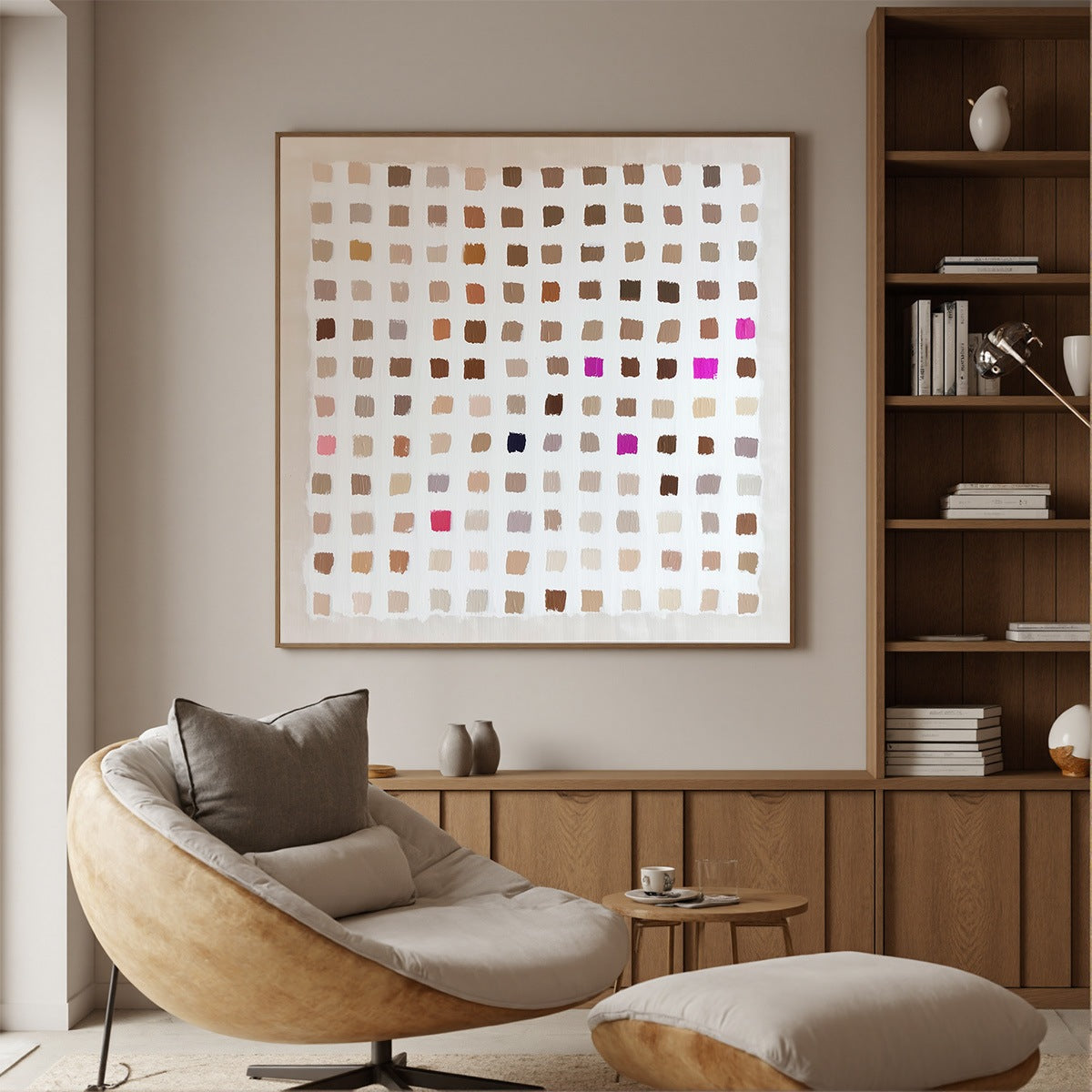 NUANCE: Minimalist Abstract Color Block Oil Painting - Image 4