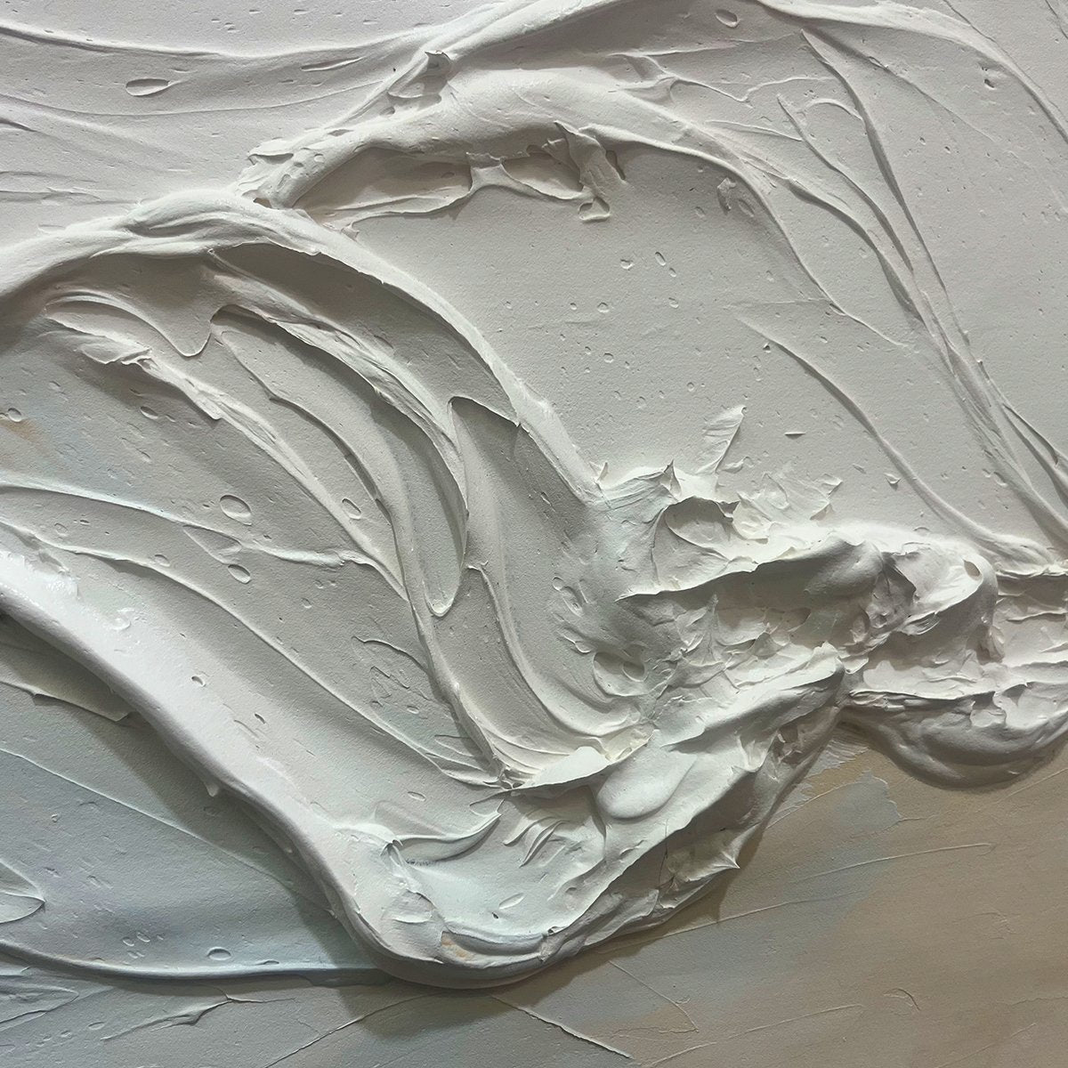 OCEAN ECHOES: Textured Abstract Oil Painting - Image 3
